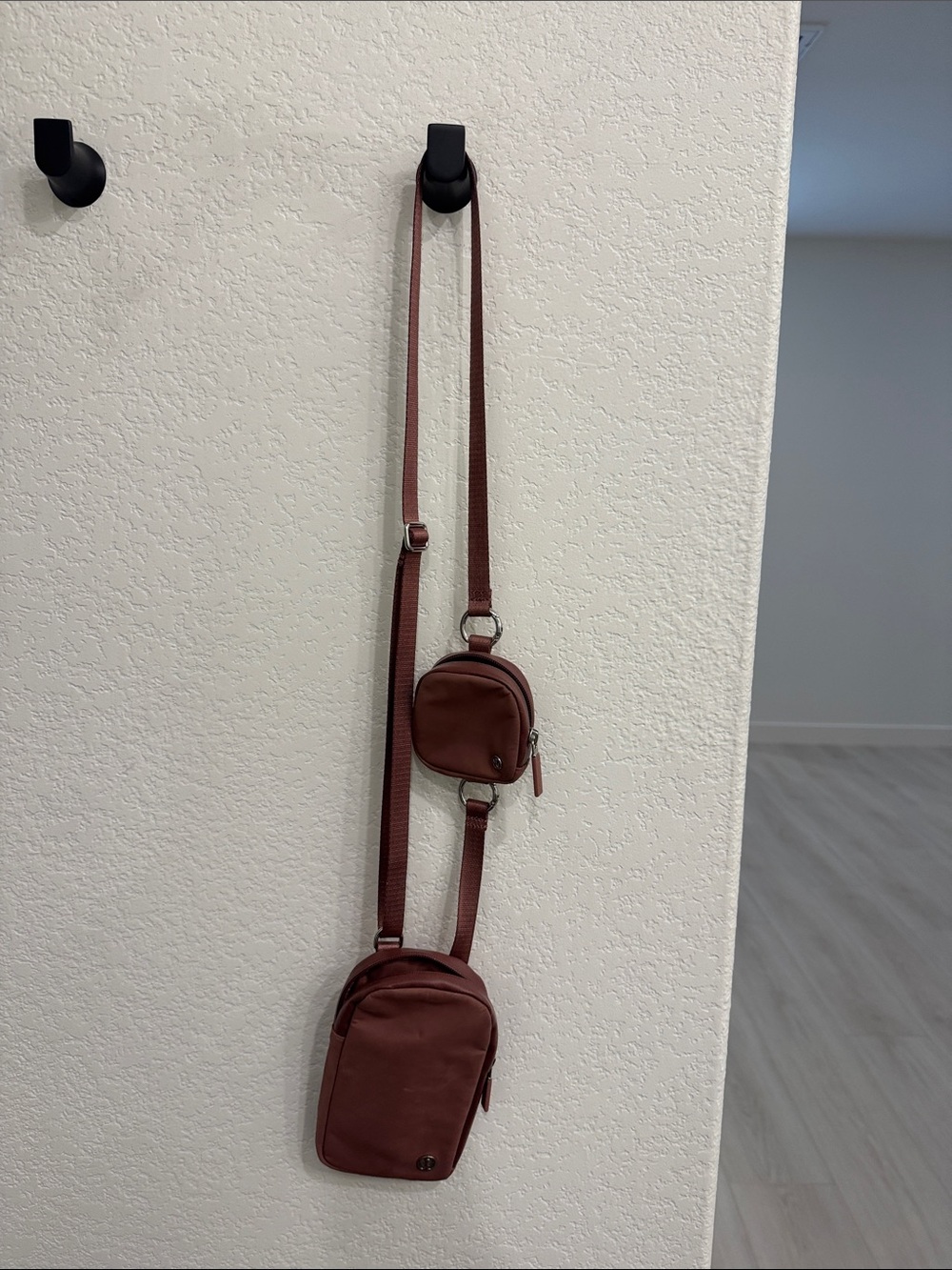 lululemon athletica Rust Brown Dual-Pouch Crossbody Bag